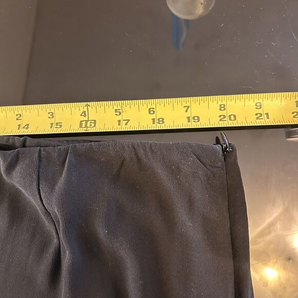 Eileen Fisher Georgette Wide Leg Ankle Crop Pant 100% Silk‎ Trouser Black 2X - Picture 7 of 9